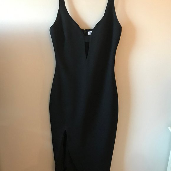 Black Cocktail Dress With Slip - Picture 2 of 7